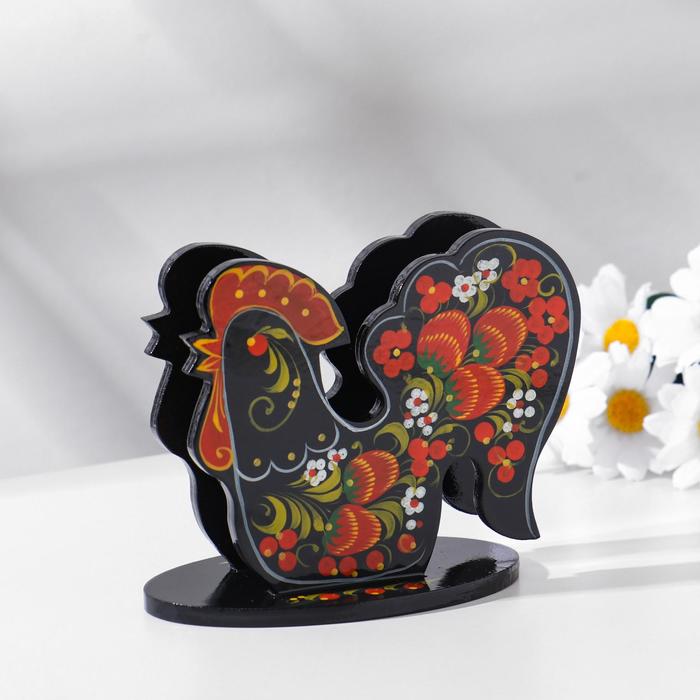 Салфетница «Петух», хохлома