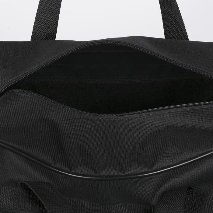 Сумка спортивная на молнии "Стиль", 2 отдела, 6 наружных кармана, чёрная