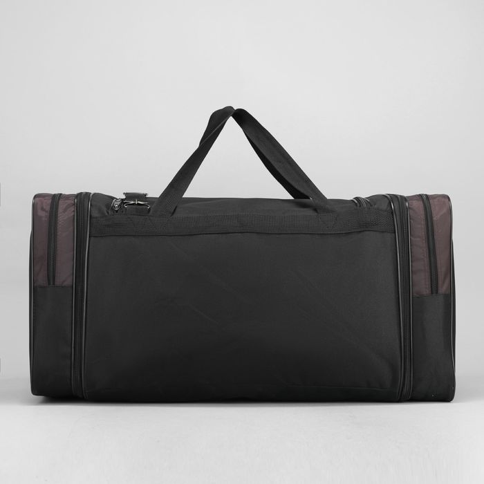 Сумка спортивная на молнии "Каскад", 3 отдела, 1 наружный карман, коричневый