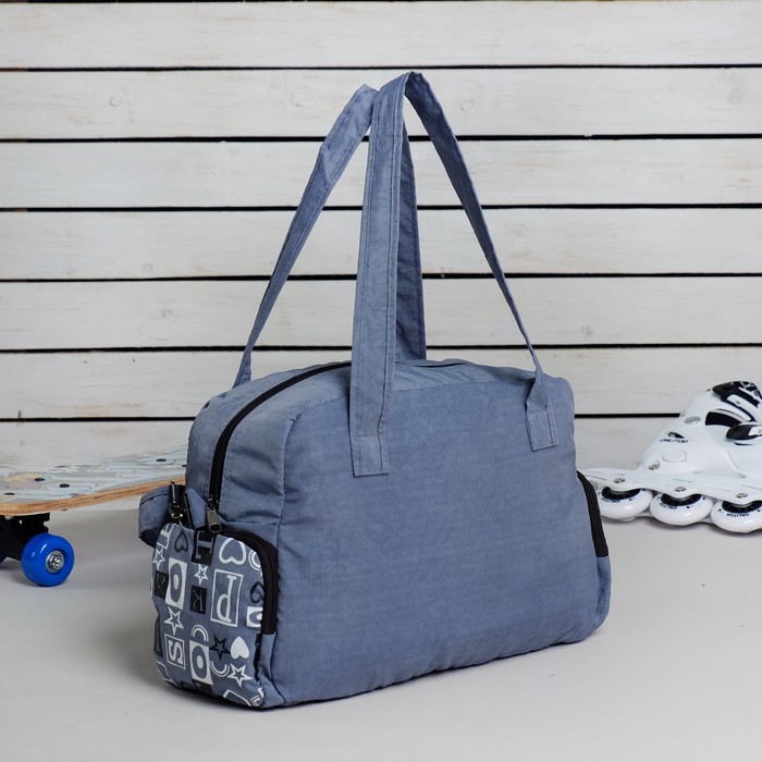 Сумка дорожная на молнии "Флора" , 1 отдел, 3 наружных кармана, МИКС