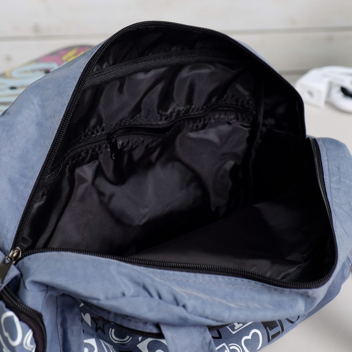 Сумка дорожная на молнии "Флора" , 1 отдел, 3 наружных кармана, МИКС