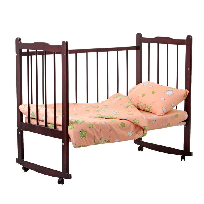 Детское постельное бельё "Гамачки", пододеяльник 110х140, простыня на резинке 90х150, наволочка 40х60-1 шт., цвет персиковый (арт. 10020)