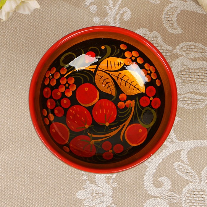 Креманка, 9×8 см, хохлома