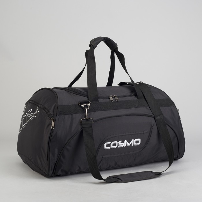 Сумка спортивная на молнии "Космо", 1 отдел, 2 наружных кармана, длинный ремень, МИКС