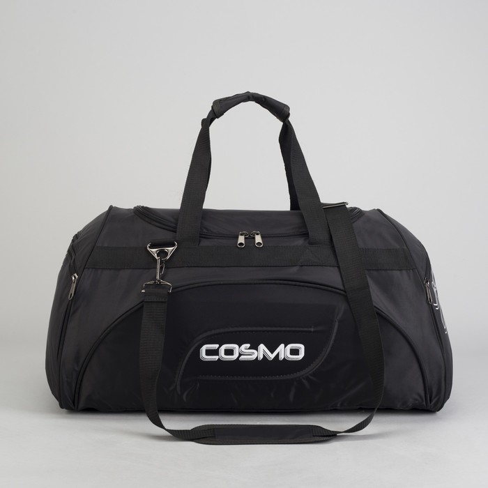 Сумка спортивная на молнии "Космо", 1 отдел, 2 наружных кармана, длинный ремень, МИКС