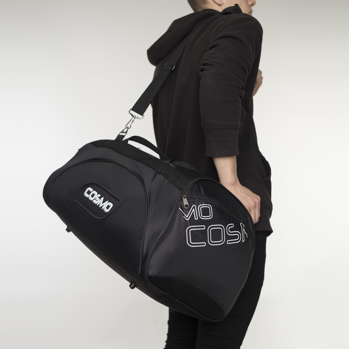 Сумка спортивная на молнии "Космо", 1 отдел, 2 наружных кармана, длинный ремень, МИКС