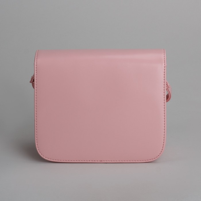 Сумка женская на молнии, 1 отдел, регулируемый ремень, розовая
