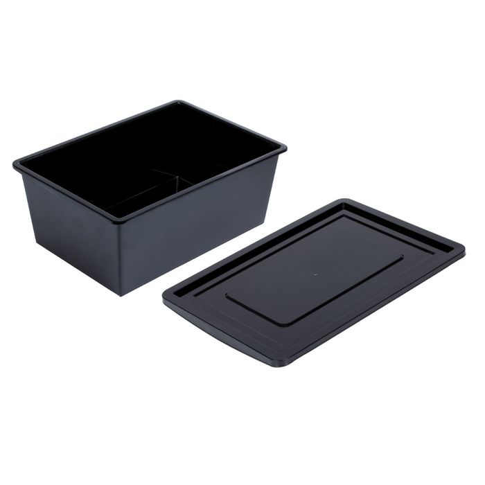 Ящик универсальный для хранения с крышкой, объем 30 л. цвет чёрный