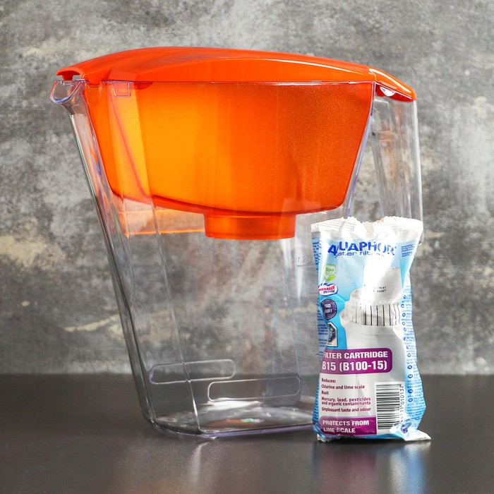 Фильтр-кувшин 2,8 л "Аквафор. Лайн", цвет оранжевый