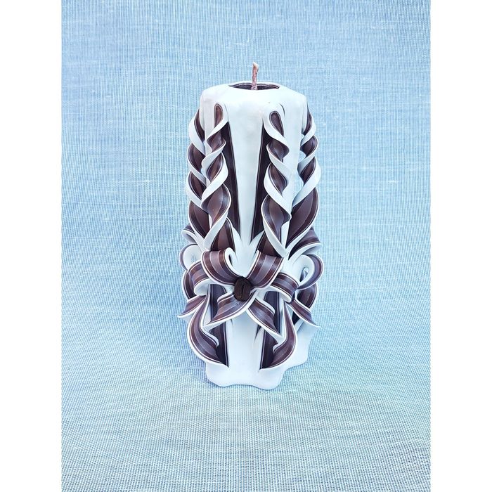 Свеча резная "Молочный шоколад с кофе" 15-17 см