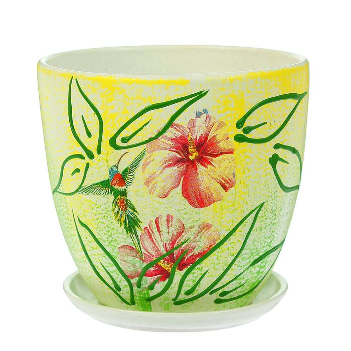 Кашпо "Колибри" высокое овальное 2,6 л