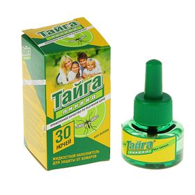 Дополнительный флакон-жидкость от комаров "Тайга" Ликвид, без запаха, 30 ночей, флакон, 30 мл 140286