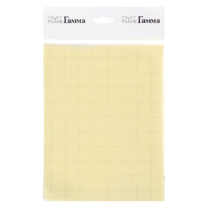 Канва для вышивания Aida №14, 30х40см, цвет кремовый в клетку