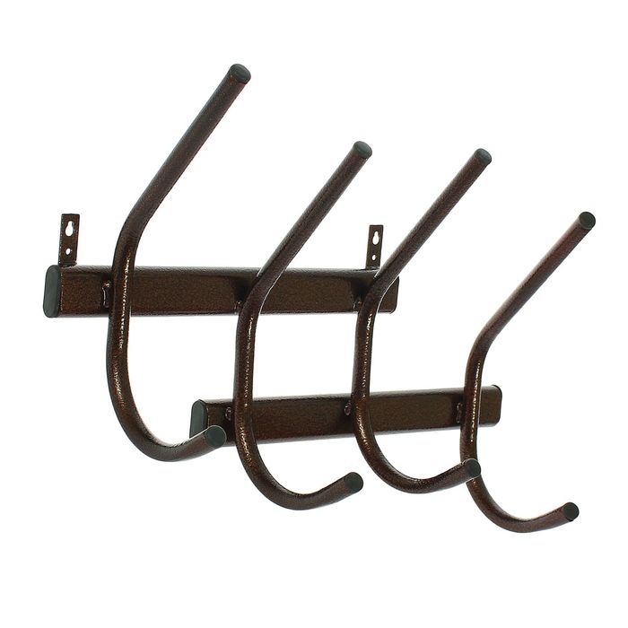 Вешалка настенная "4 крючка". цвет медный антик