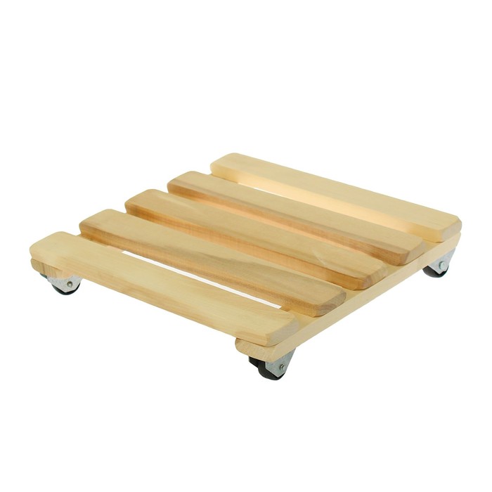 Подставка для цветов 28х28 см "На колесиках"