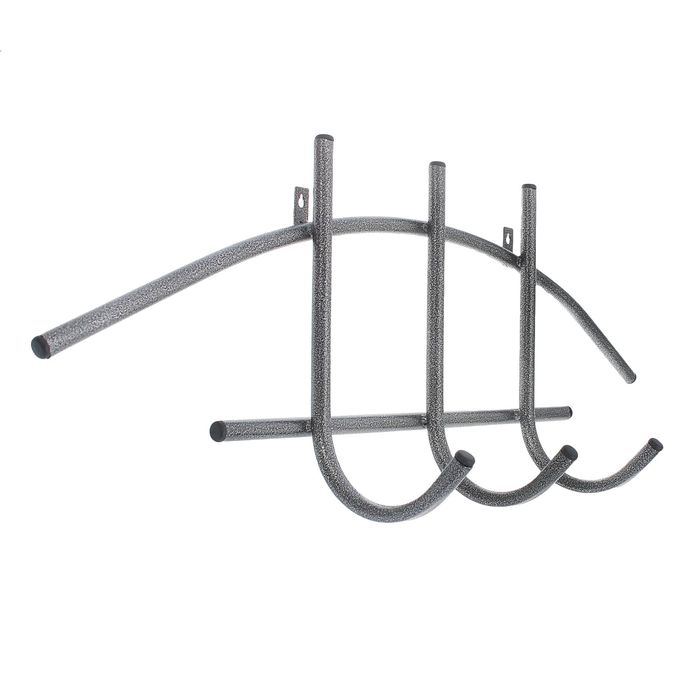 Вешалка настенная "3 крючка", цвет антик серебро