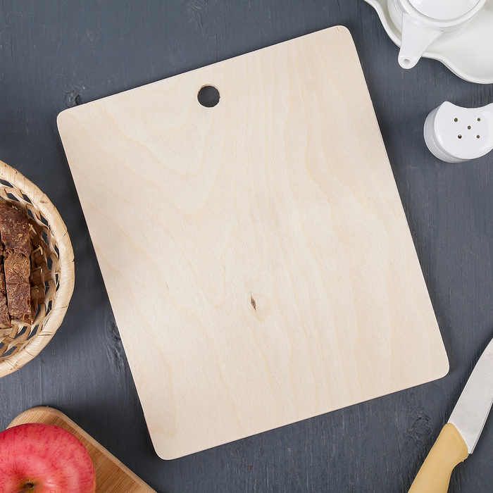 Доска разделочная 21х25х0,8 см "Натуральное дерево"