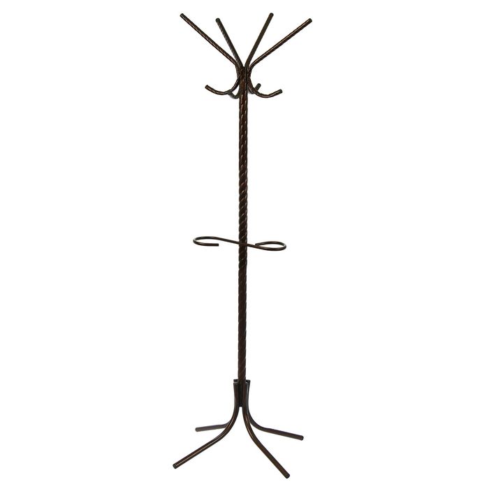 Вешалка напольная "Витая" 1,7 м, цвет медный антик
