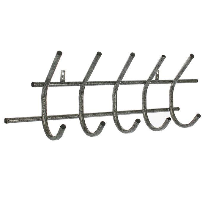 Вешалка настенная "5 крючков", цвет антик серебро