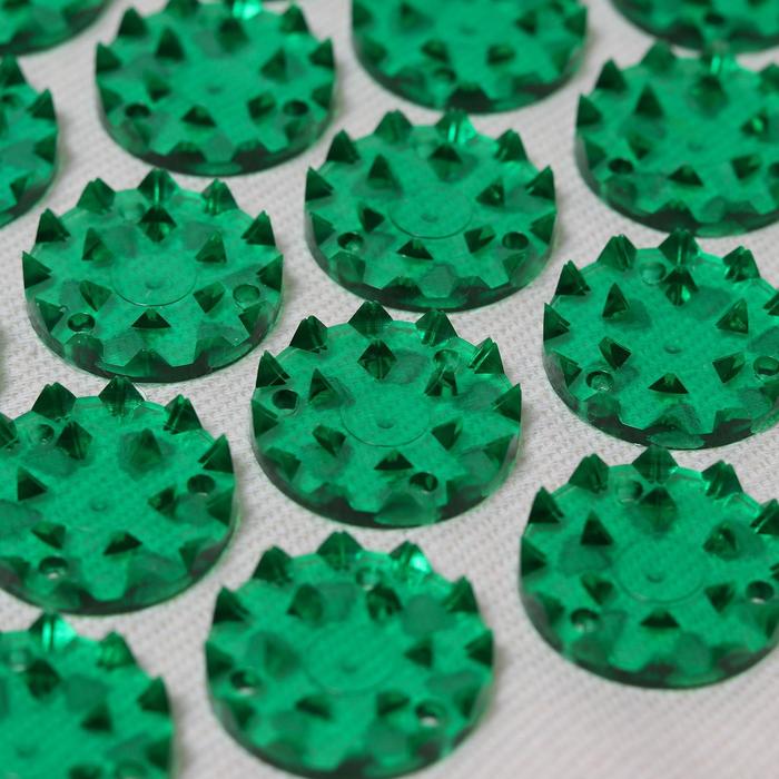 Массажёр-аппликатор "Тибетский" (аппликатор Кузнецова), на мягкой подложке, для чувствительной кожи, цвет зелёный