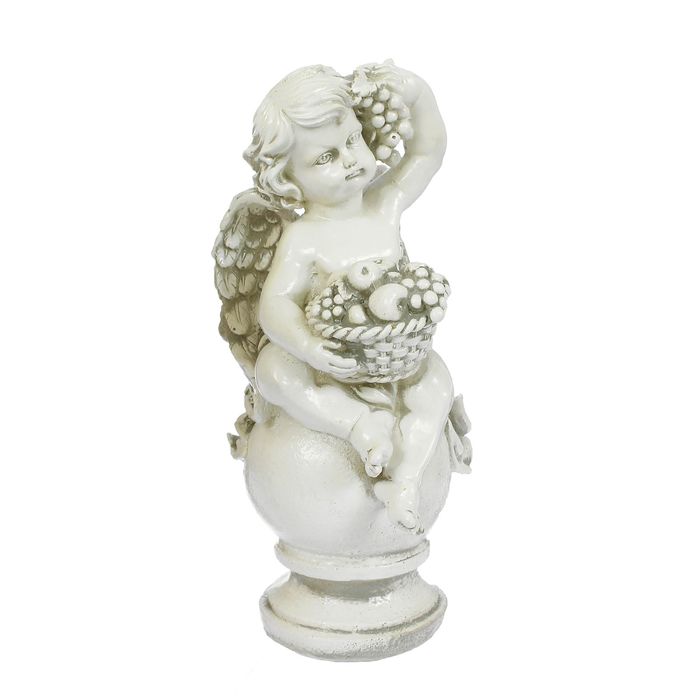 Статуэтка «Ангел с фруктами» антик/серый 19 × 16 × 41 см