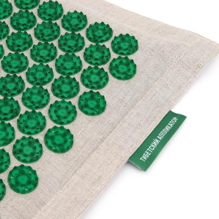 Массажёр-аппликатор "Тибетский" (аппликатор Кузнецова), на мягкой подложке, для чувствительной кожи, цвет зелёный