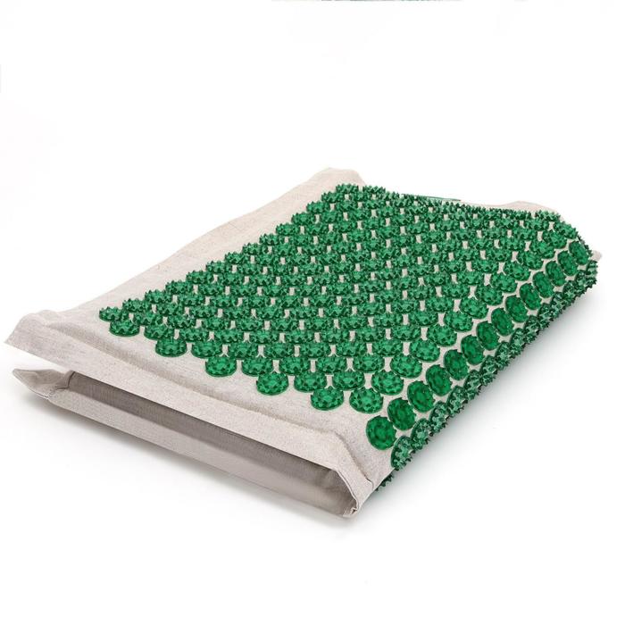 Массажёр-аппликатор "Тибетский" (аппликатор Кузнецова), на мягкой подложке, для чувствительной кожи, цвет зелёный