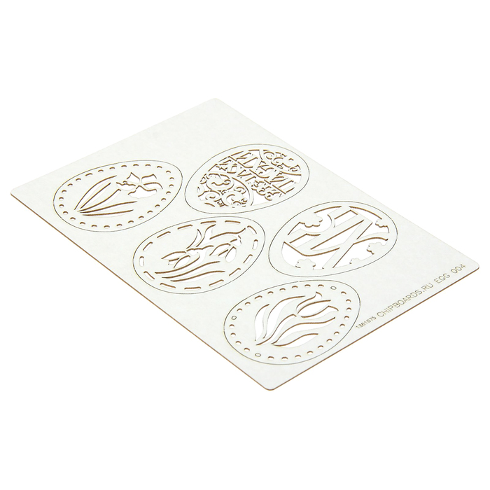 Набор чипбордов из 5 шт. "Яйца пасхальные" толщ. 0,9 мм в. 6 см