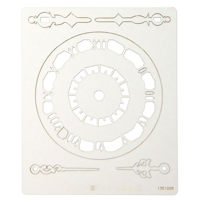 Чипборд "Часы" толщ. 0,9-1,15 мм 8х8 см