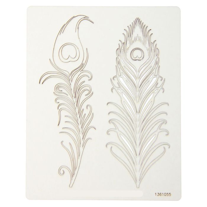 Набор чипбордов из 2 шт. "Перья павлина" толщ. 0,9 мм в. 10 см