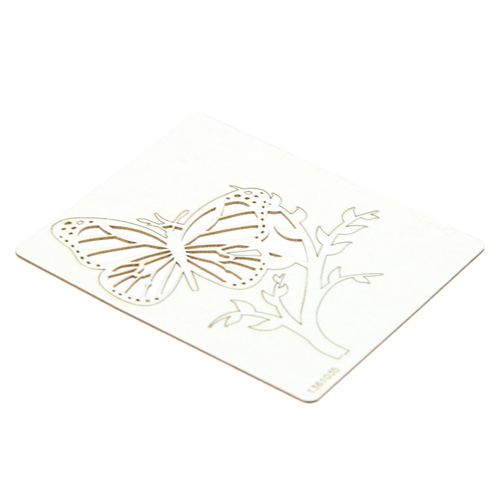 Чипборд "Бабочка на ветке" толщ. 0,9-1,15 мм 7,5х6 см