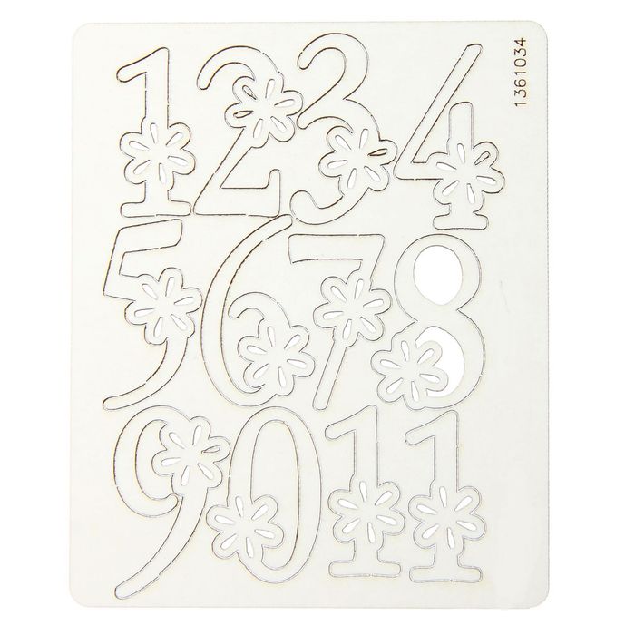 Чипборд "Цифры цветочные", h=2,5 см