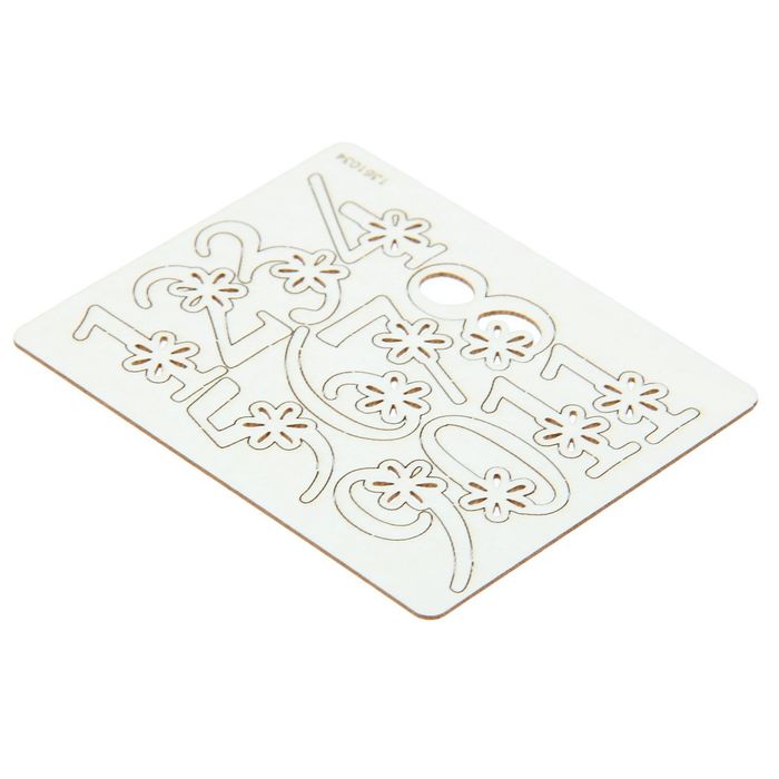 Чипборд "Цифры цветочные", h=2,5 см