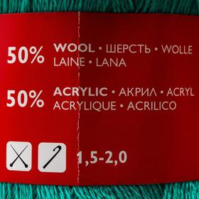 

Пряжа Lidiya (ЛидияПШ) 50% шерсть, 50% акрил 1613м/100гр (920 зел.бирюза)
