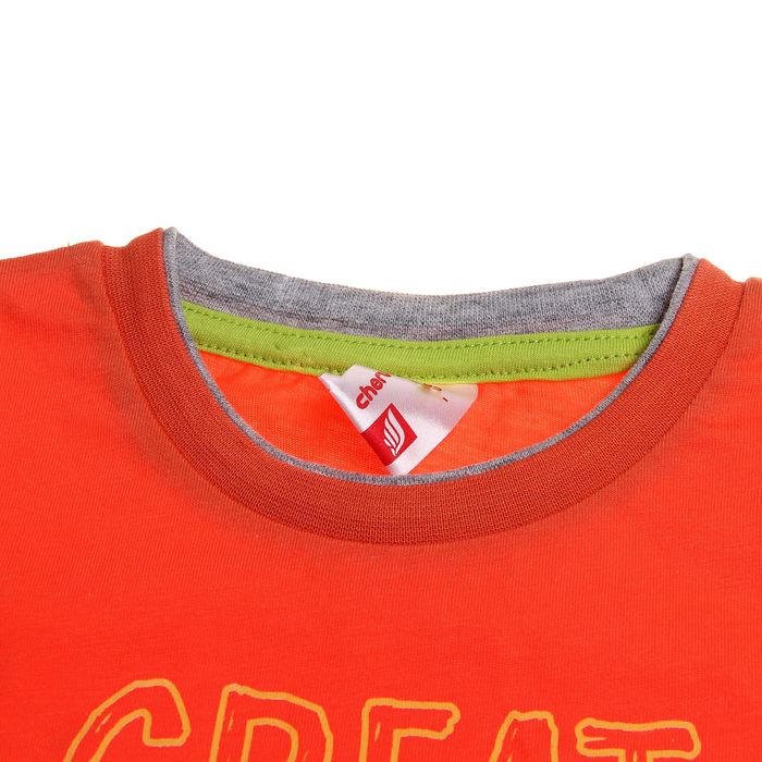 Футболка для мальчика, рост 92 см, цвет оранжевый