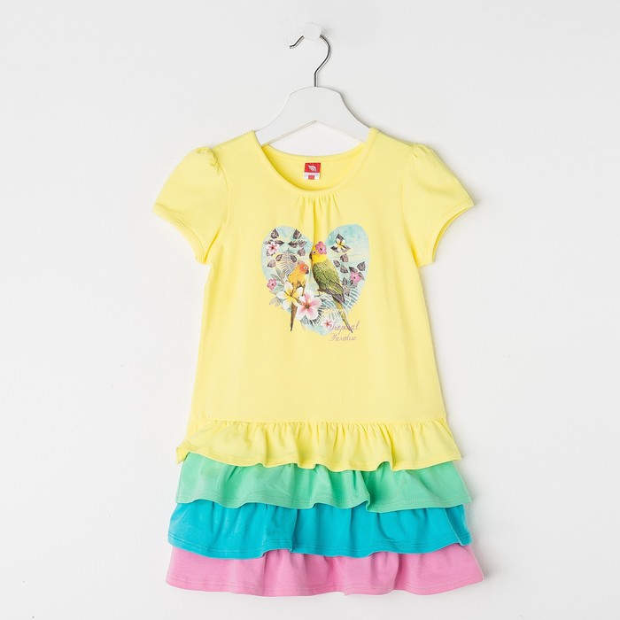 Платье для девочки, рост 104 см, цвет жёлтый