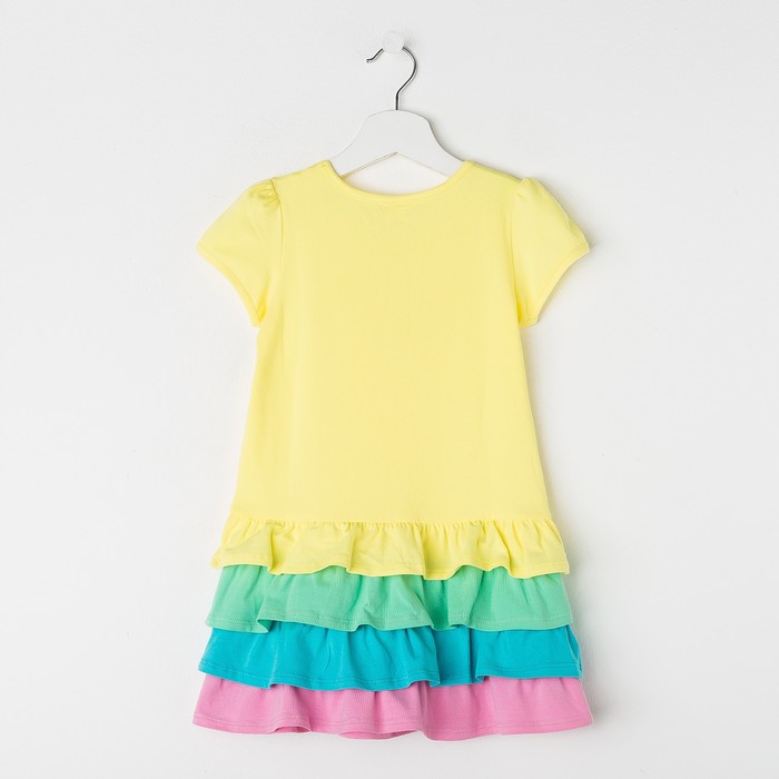 Платье для девочки, рост 104 см, цвет жёлтый