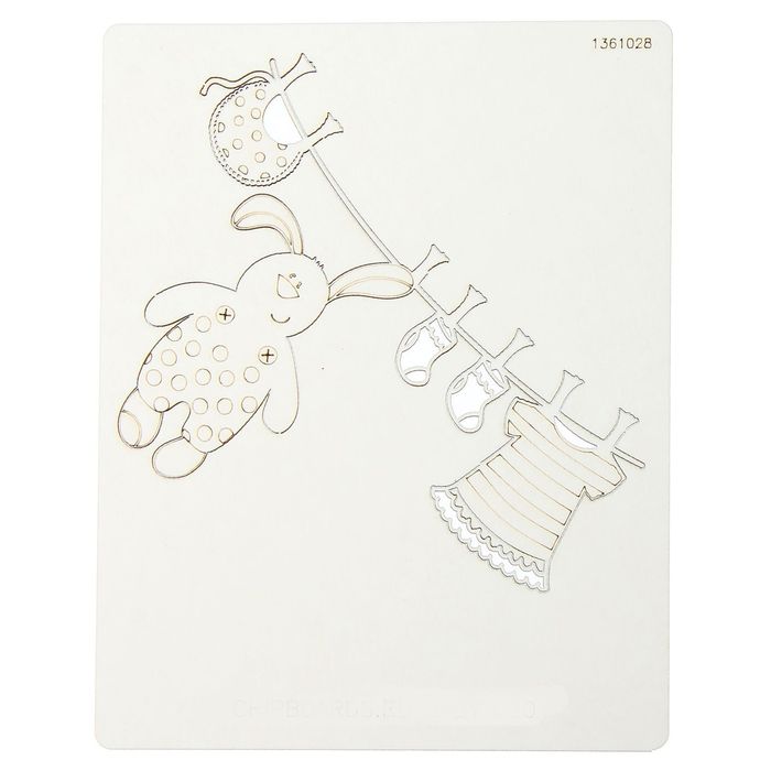 Чипборд "Гирлянда детская с зайкой", толщ. 0,9-1,15 мм