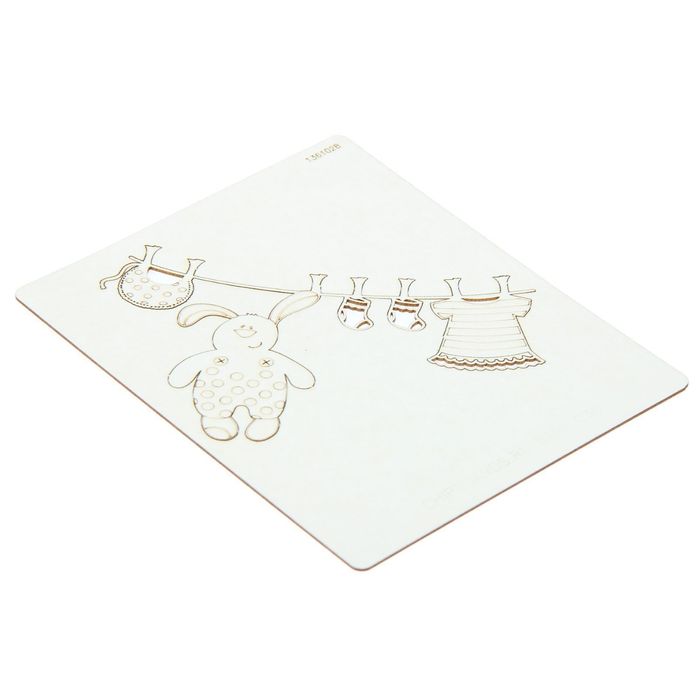 Чипборд "Гирлянда детская с зайкой", толщ. 0,9-1,15 мм