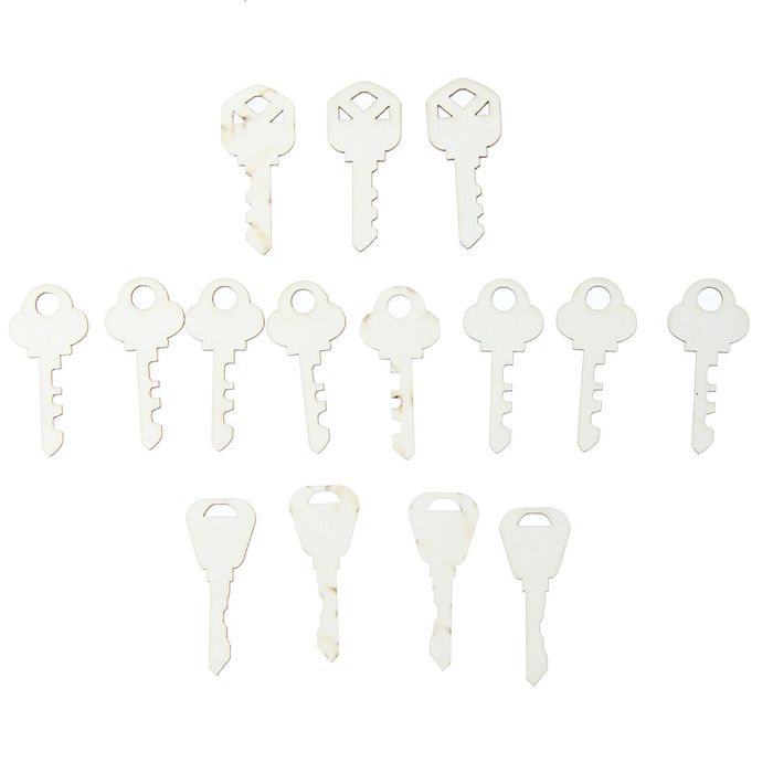 Набор чипбордов из 14 шт. "Ключики", толщ. 1,5 мм, h=3 см