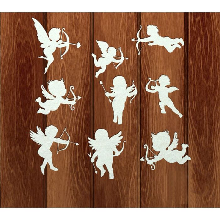 Набор чипбордов из 9 шт. "Амурчики", толщ. 0,9 мм, h=5 см