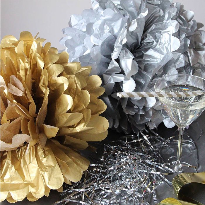 Бумага тишью "Желтое золото металл", 50 х 76 см, 24 шт.