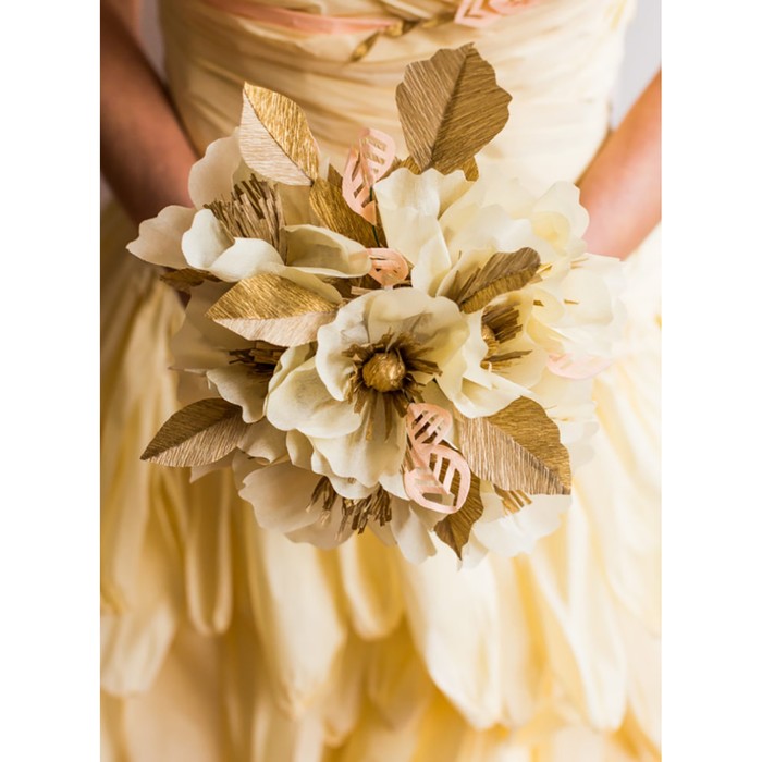 Бумага тишью "Желтое золото металл", 50 х 76 см, 24 шт.