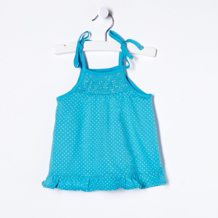 Комплект ясельный (футболка, сарафан), рост 62 см, цвет бирюзовый