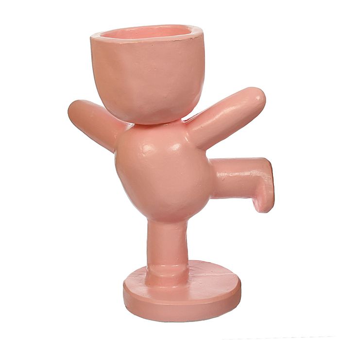 Фигурное кашпо "Гимнаст" розовое