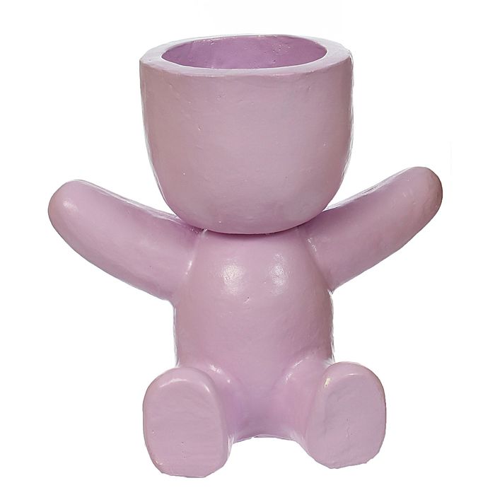 Фигурное кашпо "Сидящий человечек" сиреневое