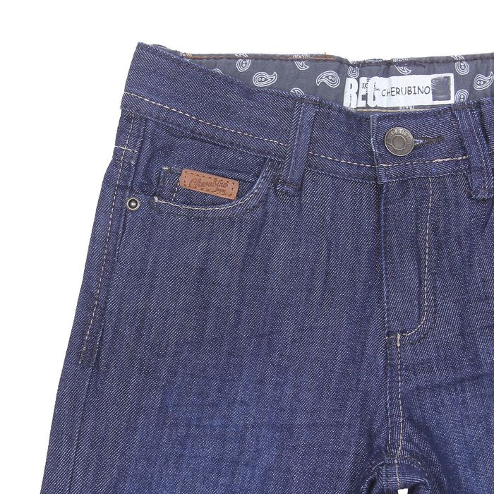 Брюки джинсовые для мальчика, рост 104 см, цвет тёмно-синий