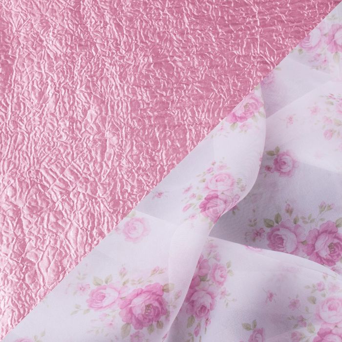 Комплект штор "Хлоя", ширина 150 см, высота 180 см+/- 2 см, цвет розовый, принт микс