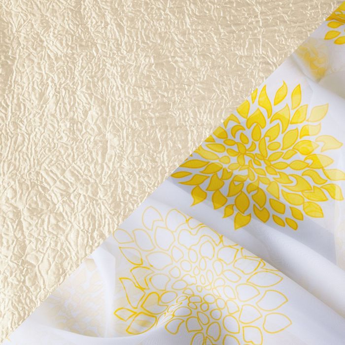 Комплект штор "Хлоя", ширина 150 см, высота 180 см+/- 2 см, цвет молочный, принт микс