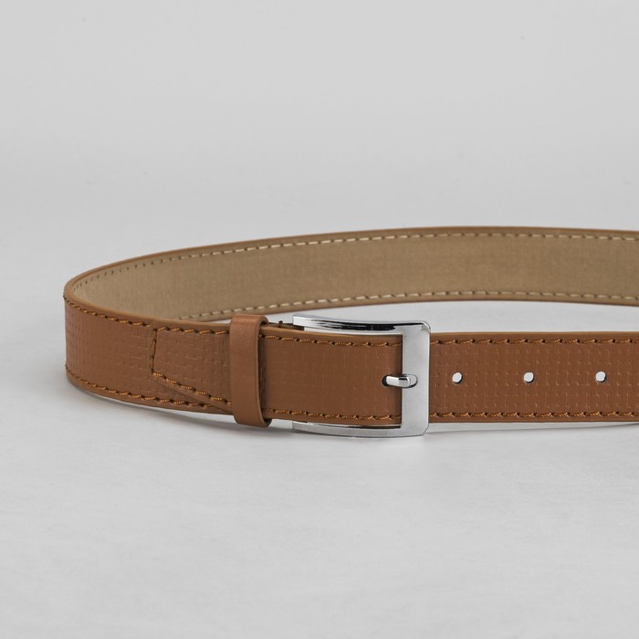 Ремень мужской, пряжка МИКС, ширина - 4см, коричневый